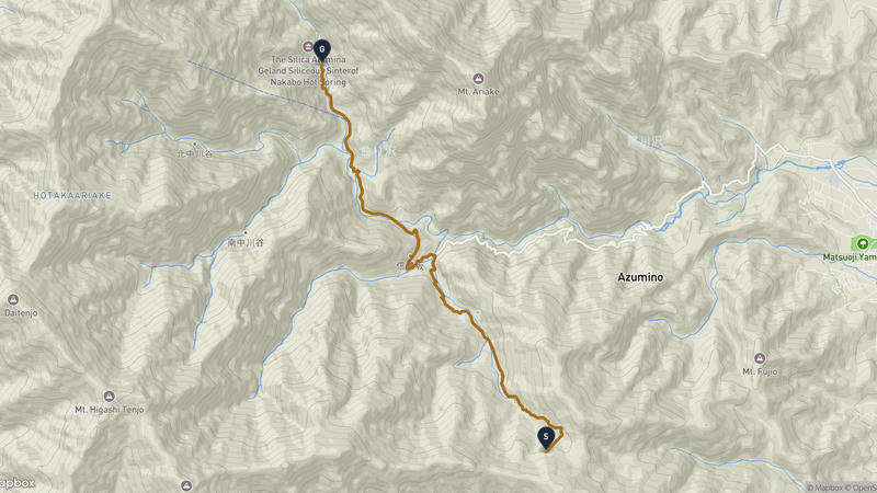 安曇野市至有明山 登山路線