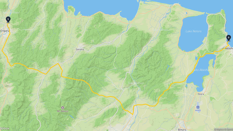 เส้นทางขับรถ Engaru-Abashiri