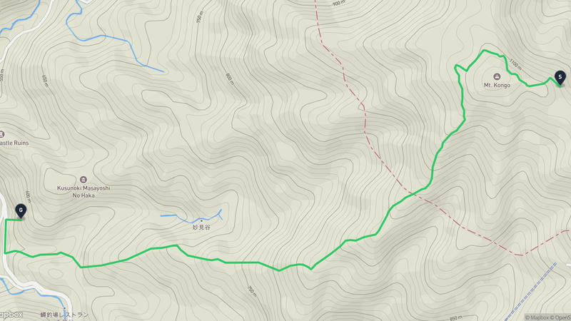 金剛山 登山路線