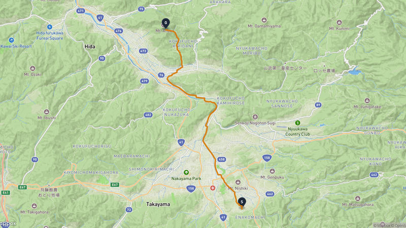 高山城〜高山市 ハイキングルート