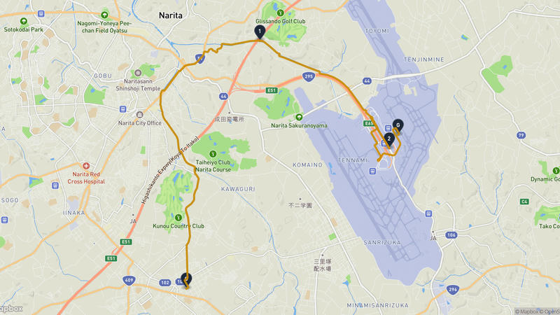 富里市〜成田市 ハイキングルート