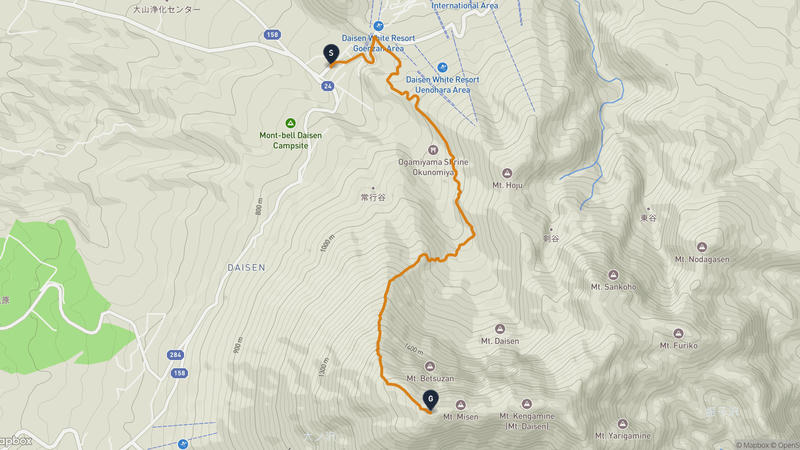 大山 登山路線