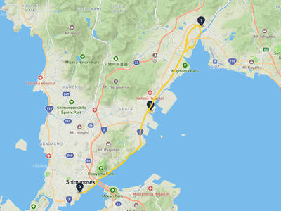 下関市 → 下关港