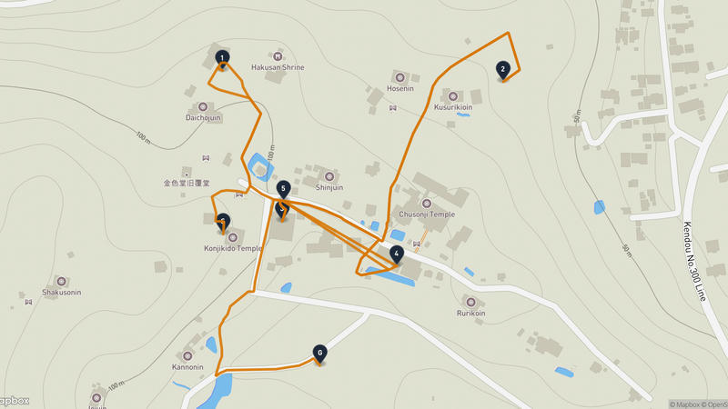 中尊寺 登山路線