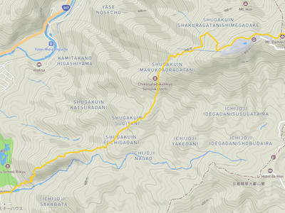 比叡山 → 修學院離宮
