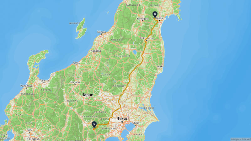아라쿠라야마 센겐 공원~Aoba Ward, Sendai 하이킹 루트
