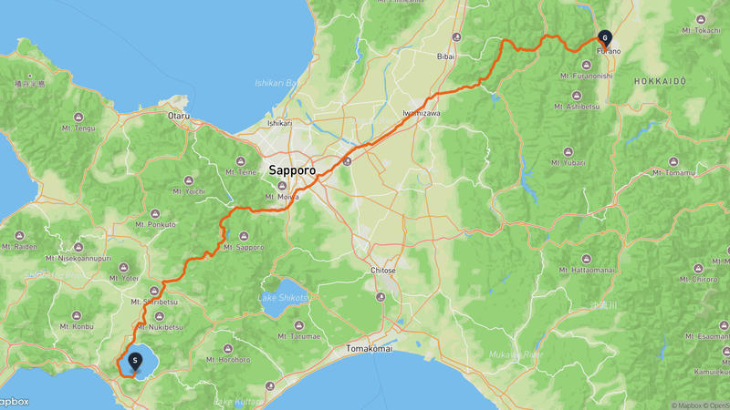 洞爺湖〜富良野市 ハイキングルート