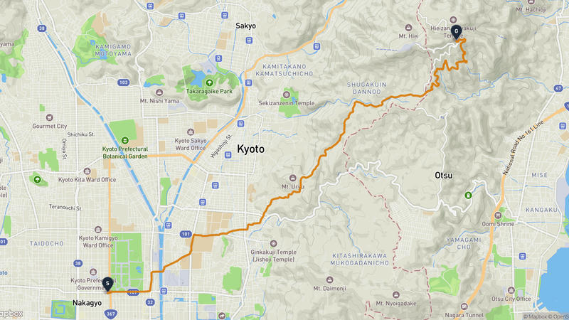 Kyoto International Manga Museum to Mount Hiei Hiking Route