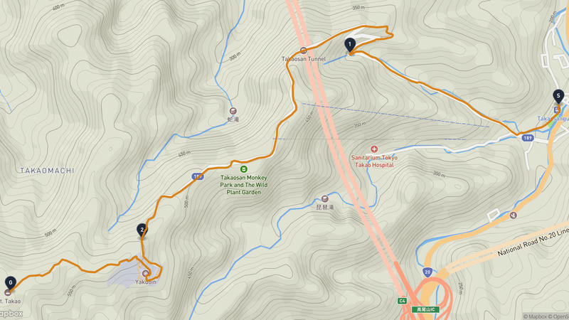 高尾山 徒步路线