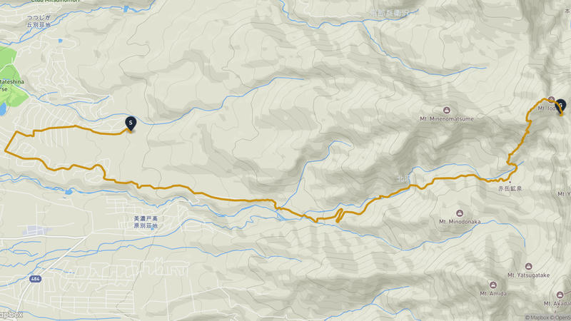 Chino to Mount Iō (Yatsugatake) Hiking Route