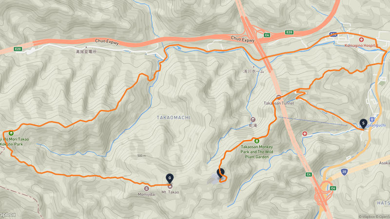 高尾山 騎行路線