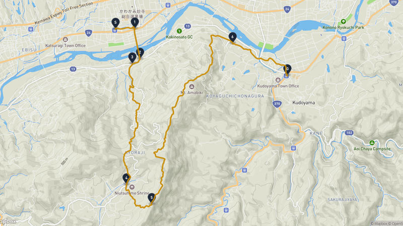かつらぎ町至九度山町 登山路線