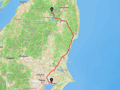 習志野市 → 桧原湖