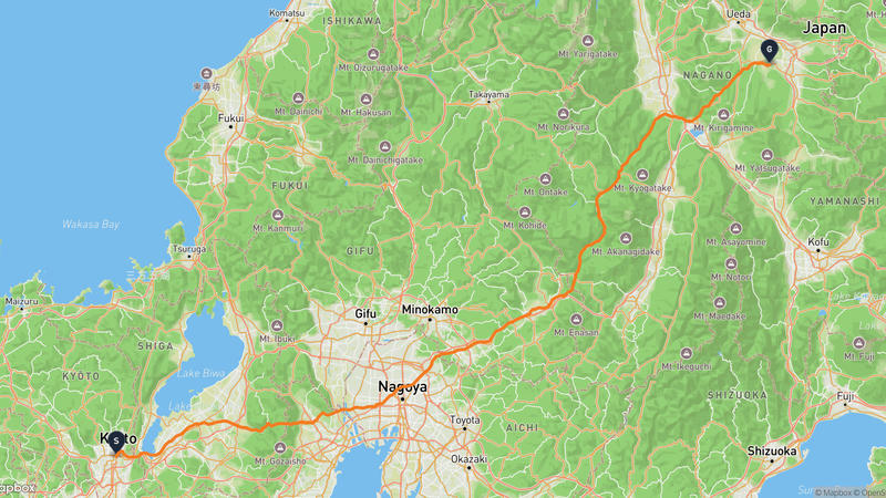 渉成園〜佐久市 ハイキングルート