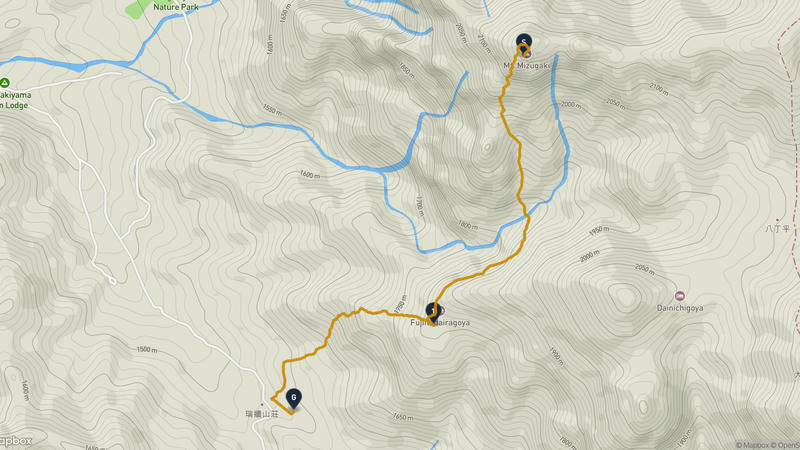 瑞牆山 登山路線