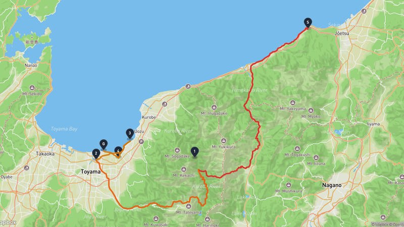 เส้นทางเดินป่า Joetsu-Toyama