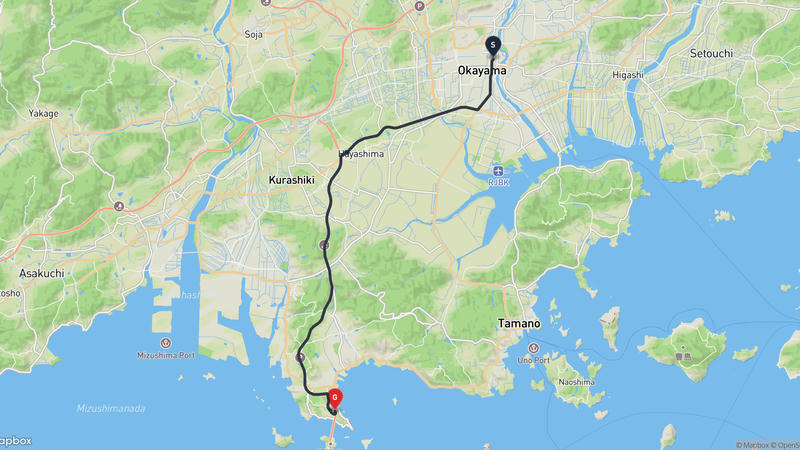 岡山城→倉敷市ハイキングルートのクマ対策2026年 | クママップ