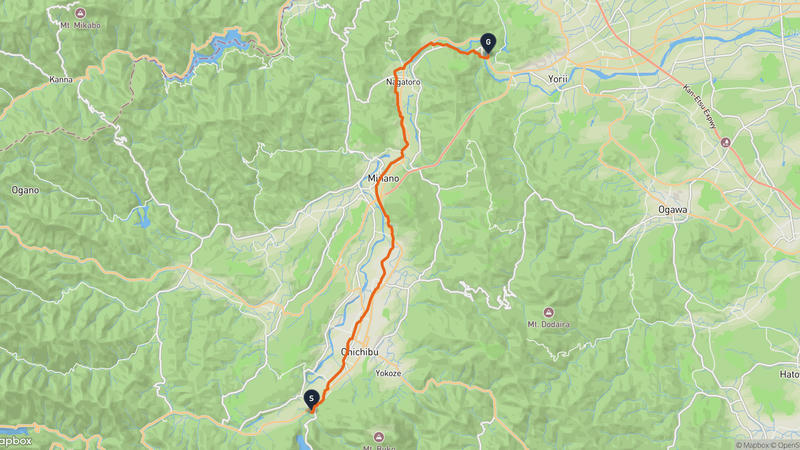 Chichibu to Tamayodo Dam Hiking Route
