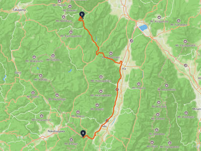 松本市 → 阿智村