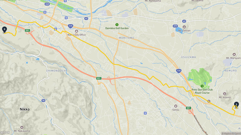 日光市 徒步路线