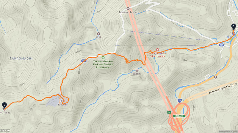 高尾山 徒步路线