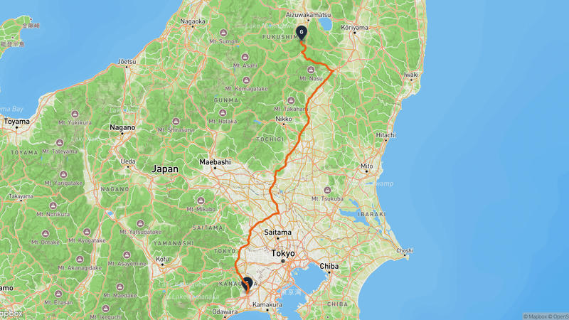 Atsugi~Ouchi Dam 드라이브 루트