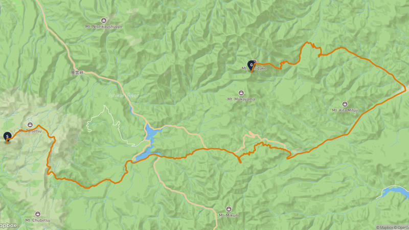 旭岳至武利岳 登山路線
