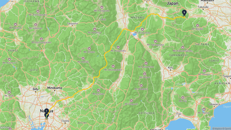 Shimonita to Atsuta Jingū Hiking Route