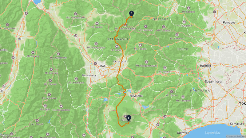 宝永山〜秩父市 ハイキングルート