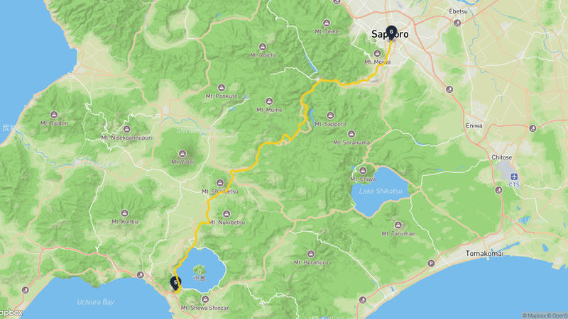 洞爺湖町至中島公園 登山路線