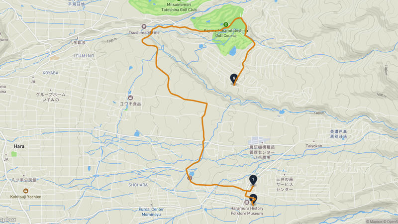 原村至茅野市 騎行路線