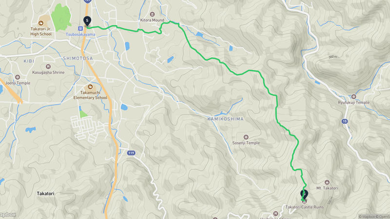 龜虎古墳至高取城 登山路線