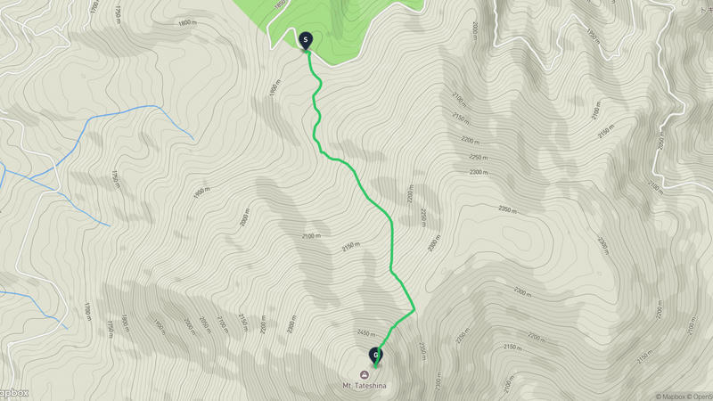 蓼科山 徒步路线