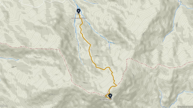 雨飾山 ハイキングルート