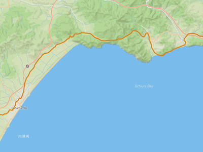 豊浦町 → 長万部町