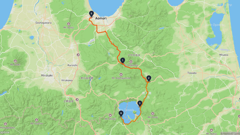 三內丸山遺跡至小坂町 駕車路線