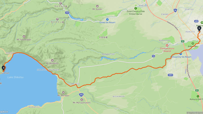 Chitose to Mount Eniwa Hiking Route