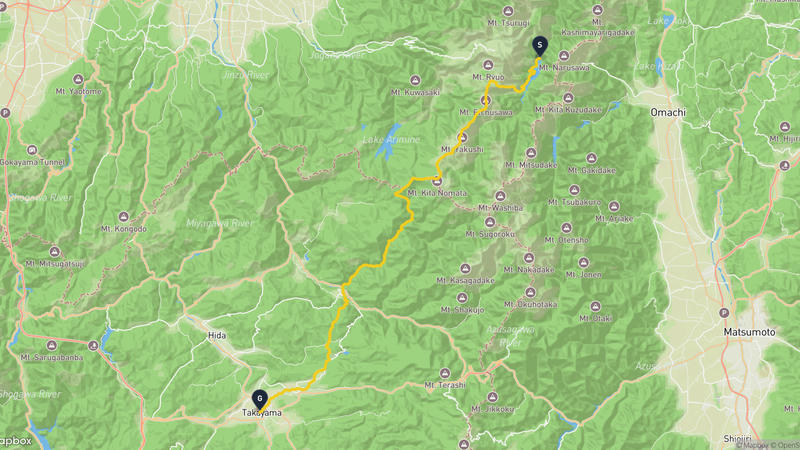黑部水壩至高山城 徒步路线