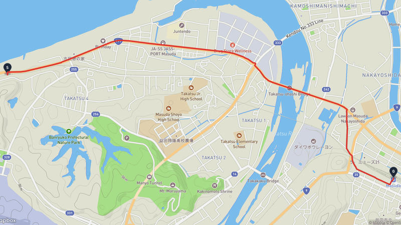 Masuda to Iwami Art Museum Hiking Route