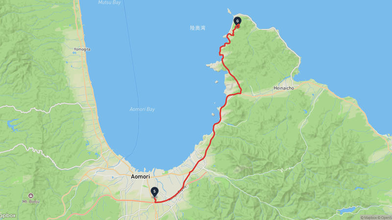 Aomori~Hiranai 드라이브 루트