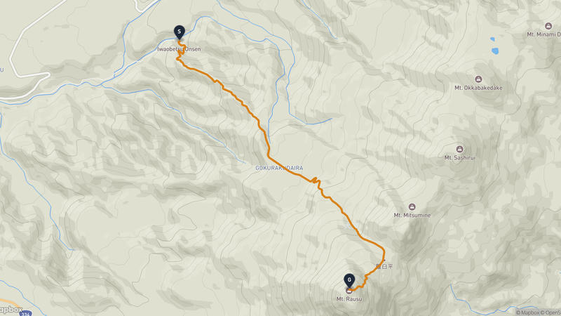 Iwaobetsu Onsen to Mount Rausu Hiking Route