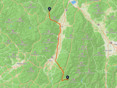 池口岳 → 奈良井宿a