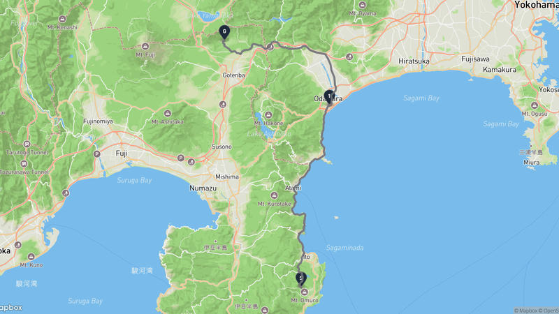 大室山至小山町 駕車路線
