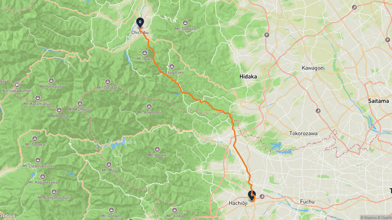 東京富士美術館至秩父市 徒步路线