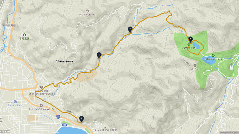 Lake Suwa Museum to Suwa Cycling Route