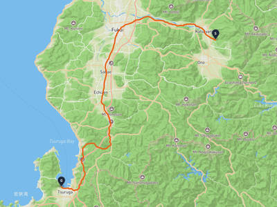 勝山市 → 敦賀港