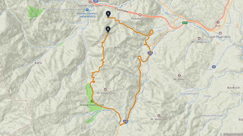 阿智村 登山路線