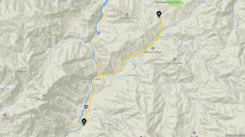 南木曽町至大桑村 登山路線