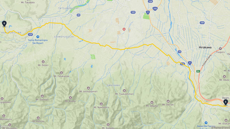 大鰐町至弘前市 登山路線