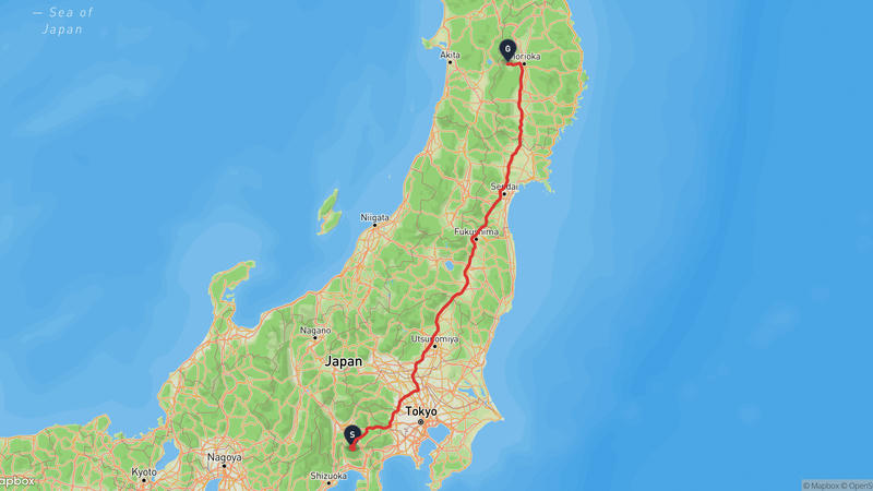 Mount Fuji to Shizukuishi Drive